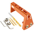 Undermount Drawer Drilling Guide - Durable Aluminum Drill Angle Guide w/Steel Inserts - Drill Guide Jig for Blum Tandem & Drawer Slide – Ideal Woodworking Tools Includes Drill Bits, Collars & More