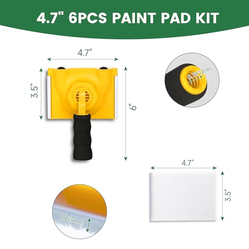 VOOMEY 360° Rotation Handle Paint Edger Trimmer with 5pcs Replace Pads - color: Rotation Handle Paint Edger with 5pcs Replace Pads