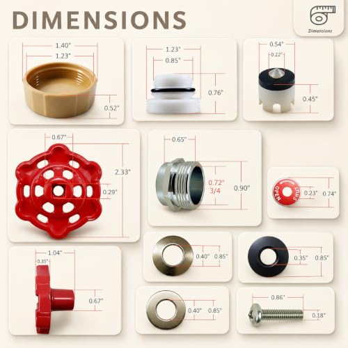 Outdoor Faucet Repair Kit,VACVBKX1B Vacuum Breaker Outside Faucet Repair Kit,Water Hose of Home Improvement,Hose Bib Spigot Repair Kit for Anti-Siphon Frost-Free Sillcock Valves
