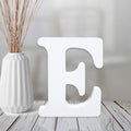 AOCEAN 4 Inch White Wood Letters Unfinished Wood Letter for Wall Decor Decorative Standing Letters Slices Sign Board Decoration for Craft Home Party Projects (E) - style: E