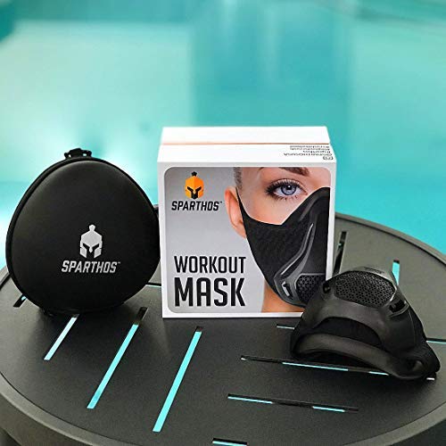 Sparthos High Altitude Training Mask, Running Breathing Mask - color: Midnight Black