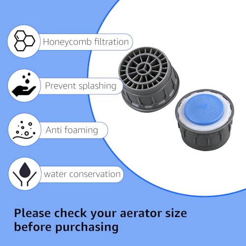 Sigely 116711 Faucet Aerator Insert, 1.5 GPM Water Saving Flow Restrictor