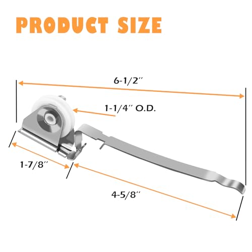 Gliding Screen Door Roller Assembly Fits for Andersen Upper #1997063 & Lower #1997310 (1991 to Present), 1-1/4" Nylon Concaved Wheels, Edge Adjustable (2 Pairs) (‎Upper Screen) - color: ‎Upper Screen