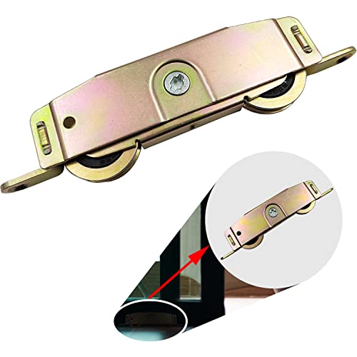 Sliding Patio Door Roller Assembly for Truth Part #31761A, Jeld Wen, Milgard, Marvin, Peachtree, Caradco, 1-1/4" Steel Ball Bearing, Side Adjustable, 2 Pack - style: Side Adjuster