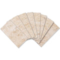 StyloVue 100 Pieces Peel and Stick Backsplash for Kitchen, 3" x 6" PVC Subway Tile, 2026 Upgraded Classic Travertine Beige, Stick on Tile for Kitchen, Fireplace, RV - color: Beige Travertine
