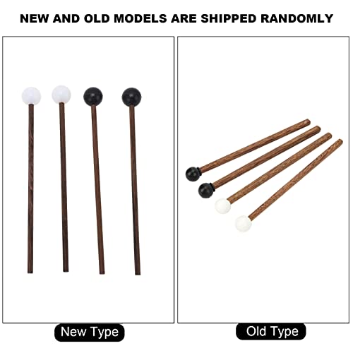 4Pcs Steel Tongue Drum Mallets with Soft Rubber Heads 6.5 Inch Gentle Mallets for Beginners Adults Practice and Healing Music