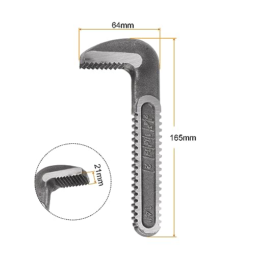 HARFINGTON Pipe Wrench Hook Jaw 14" Plumbing Wrench Replacement Jaws Carbon Steel for 14" Adjustable Wrench - size: 14"