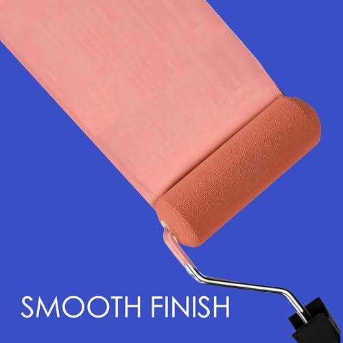 Allgala Foam Paint Roller, 144 Pack 4 inch Shedless High Density Foam Mini Paint Roller Cover for Trim Wall Funiture Doors Cabinets, Cupboards - size: 4" Foam (Pack of 144)