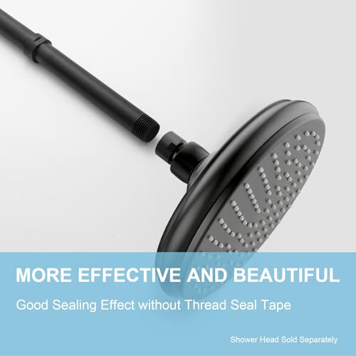 OFFO Shower Head Extension Arm 3 in, Shower Arm Extension Shower Head Extender Made of 304 Stainless Steel Shower Pipe Extension, Matte Black - color: Matte Black, style: 3 in