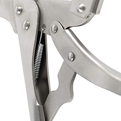 HOZEON 3 PCS 18 Inch C Clamp Welding Pliers with Swivel Pads, Heavy Duty Locking Pliers, Woodworking Clamps Set, Adjustable Nickel Plated C Plier for Wood Working, Electrician Maintenance - size: 3 PCS 18 In
