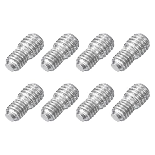 uxcell M5x6mm to M6x6mm Double End Threaded Stud Screw Bolt, 8Pcs 304 Stainless Steel Thread Reducer Adapter for Furniture Machinery Assembly Fastener - size: M5x6mm to M6x6mm