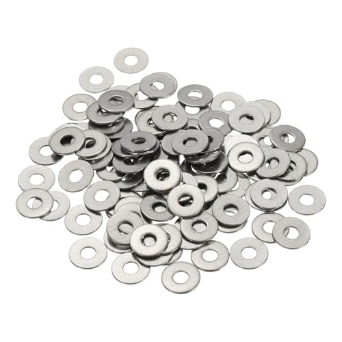 Flat Washers, 304 Stainless Steel Hardware Assorted Washer, 14 x 5 x 1 mm Fit for Bolts Screws Industrial Use (300 Pack, Silver) - size: 14 x 5 x 1 mm