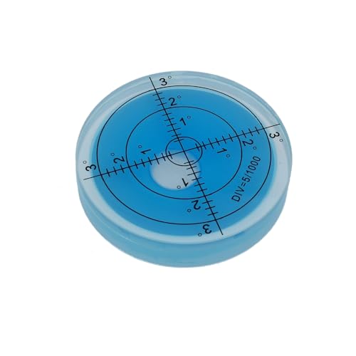 60mm Pure Glass Universal Horizontal Bubble Level Instrument Level Bubble Beads with High Temperature and Night Light Resistance Function (Blue) - color: High Temperature（pure Glass Night Glow Blue）
