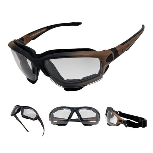 Powersports Safety Goggles, ANSI, Zero‑Pressure, Durable Anti‑Fog, Riding, Hunting Shooting, Fit Men and Women - color: Cocal-black