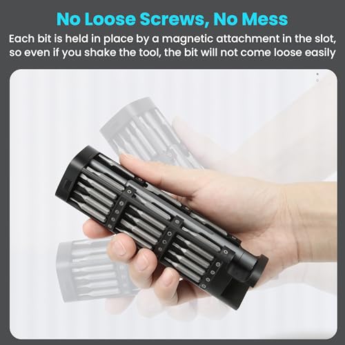 46 in 1 Precision Screwdriver Kit with Magnetic Bits & Metal Case, Compact Repair Tool Kit for Phone, Computer, Laptop, PC, Watch, Glasses, DIY, Drone, Game Console, Robot, Models & Electronics