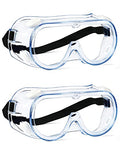 MELASA Safety Goggles ANSI Z87.1 Anti-Fog Protective Lab Goggles Chemistry - color: Clear - 2 Pcs
