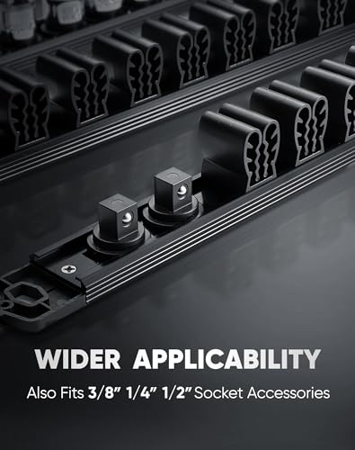 ALOANES Magnetic Screwdriver Organizer 36-Slot Black 3PC for Toolbox - color: Black
