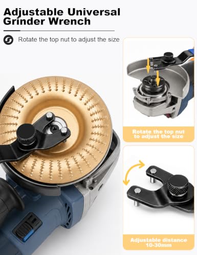 Ultimate 20 Pcs Wood Carving Disc Set for 4"-4 1/2" Angle Grinder,Professional Woodworking Kit with Shaping Wheels, Chainsaw Discs,Rotary Burrs & Flap Wheels for Sculpting Shaping Sanding & Polishing