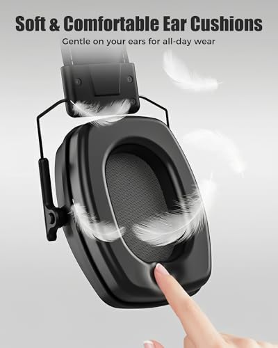 ProCase Hearing Protection Ear Muffs SNR 33dB, Noise Cancelling Headphones - color: 1 - 1 Slim Black