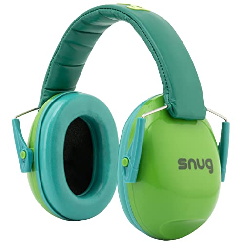 Snug Kids Earmuffs – Noise Reduction for Toddlers & Children – Adjustable, Lightweight, Foldable, Soft & Comfortable - color: Green