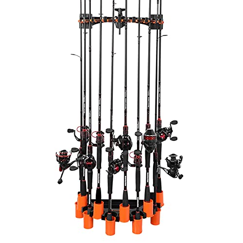 KastKing GravityLock V10 Rod Rack with Line Spooler, Holds 10 Fishing Rods - color: V10 1-pack (store 10 combos with line spooler)