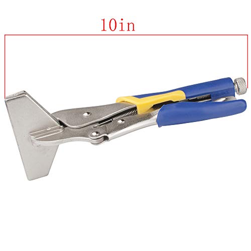 10 inch Locking Pliers/Sheet Metal Clamp,Heavy Duty Sheet Metal Grip Tool,High Carbon Steel Duckbill Pliers Welding Plier
