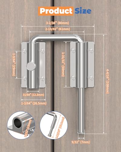 Sliding Door Loop Lock, Security U-Bolt Locks, Silver - color: Silver-1PC