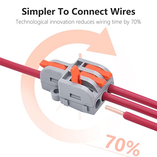 32Pcs Lever Wire Connectors, DIY Mini Compact Splicing Assortment Quick Electrical Connector Kit for 24-12 AWG