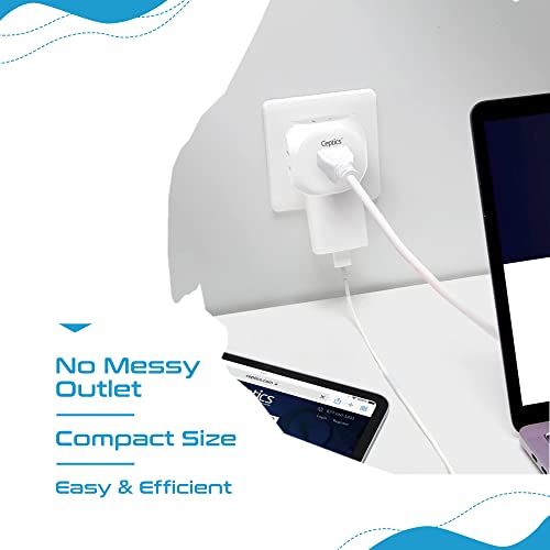 Ceptics South Africa Travel Plug Adapter Set - 4 Input - Ultra Compact - Light Weight - Type M and Type G - USA to Any Type M Countries Such as Botswana, Namibia - 4 Pack (PT-7-10L-4PK),White - size: 4 Pack, style: Type G, M - South Africa set