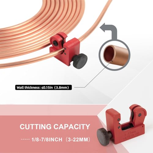 Wostore 25FT 3/16" Copper Coated Brake Line Kit & Flaring Tool, 24 Fittings - size: Double flare kit with 3/16" Brake Line