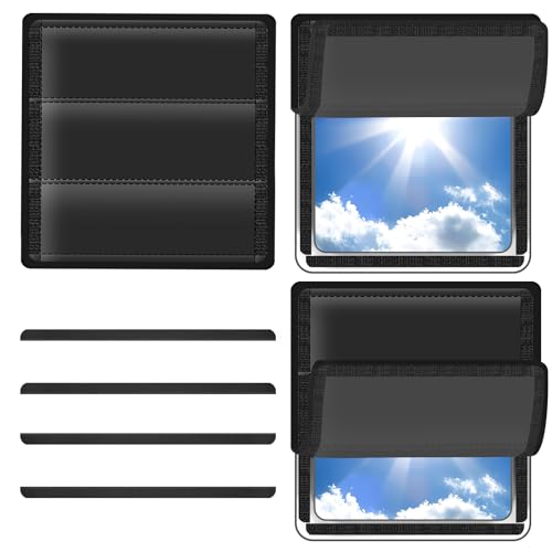 RV Skylight Cover, Vent Cover for Roof16 ¼ (L) x 16 ¼" (W), RV Window Blackout with UV Protection and Foldable Magnet Design, Waterproof Fabric, Reflective - color: Light Black, size: 1 Pack (16.25"L x 16.25"W)