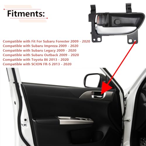 RLB-HILON Left Driver Side Interior Door Handle for 61051FG131JG