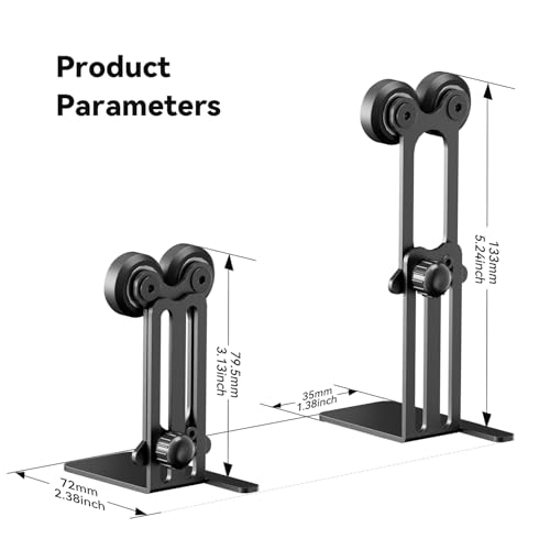 Longer Rotary Roller Series,Laser Engraving Machine Rotary Roller Bracket, for Frame Laser Engraving Machine，Bracket use Height Range 76-129mm - size: 76-129mm