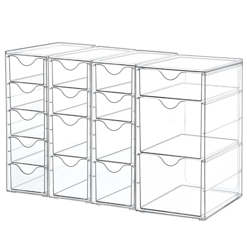 Vtopmart 4 Set Acrylic Desk Organizer with 16 Drawers for Office, Makeup - style: B