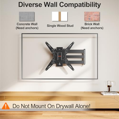 ELIVED 31.3in Long Arm TV Mount for 32-65" TVs, Max VESA 400x400, 99 lbs. - size: Long Arm: 31.3" TV: 32-65"