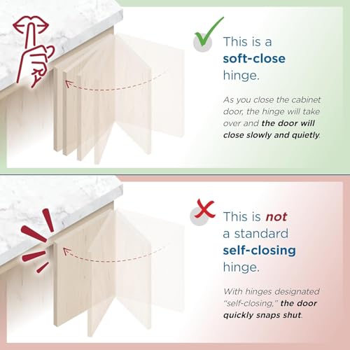 Amerock 1 Pair 165 Degree Full Overlay Lazy Susan Soft-Close Cabinet Hinge - size: 165 Degree Face Frame, style: Soft-Close