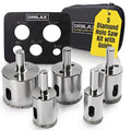 Drilax Diamond Drill Bit Set for Tile Glass Porcelain Granite, 5 Pc Hole Saw Kit with Guide and Case, 3/4 to 1-3/4 Inch Sizes, Clean Cuts for Faucet Drain Planter Holes - style: 5 Pcs Set 3/4" to 1-3/4"
