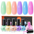 modelones Quick Dry Nail Polish Set, 6 Colors Macaron Pastel Pink - color: A07-Macaron