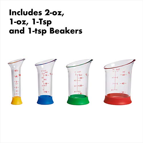OXO Good Grips 4-Piece Mini Measuring Beaker Set,Clear - size: 4-Piece