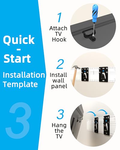 Supcline No Stud TV Wall Mount for Most 26-100 inch TVs Up to 200lbs - size: 26-100 inch