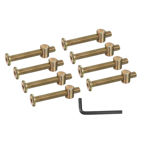 PATIKIL 8 Set Bunk Bed Bolts and Nuts Kit, M8x60mm Furniture Bolts Hex Drive Socket Cap Hardware Replacement for Beds Headboards Chairs - size: M8x60mm
