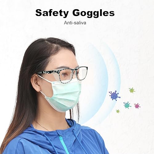 Safety Glasses Goggles for Women Girls Anti Fog Protective Eyewear Glasses - color: New-tortoise