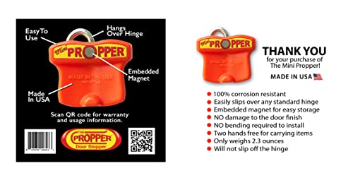 Propper Door Stopper - Professional Door Stop for Moving Office Home or School - Great for Police, Admin, Firefighters and Any time You Need a Door to Stay Open (2 Pack Mini) - style: 2 Pack Mini