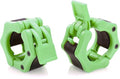USA Made Olympic Barbell Collar 2 inch Quick Release Pair of Locking 2" Pro Weight Bar Plate Locks Clamp Clips for Workout Weightlifting Fitness Training - color: Green, style: Classic Imported