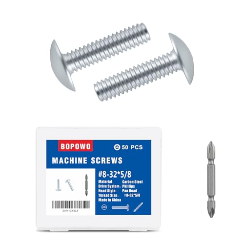 Machine Screws - 8-32 x 5/8" M4x41（50pcs）, Perfect Fit for Knob and Pull Installation, Machine Thread Screws for Drawers & Doors - size: 8-32 x 5/8"