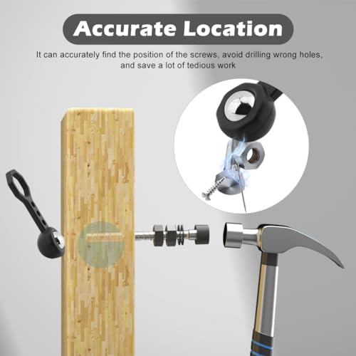 2 Pcs Magnetic Stud Finder, Stud Finder Wall Scanner with 27 Pounds of Pull Magnetic Power, Metal Stud Finder Tool for Walls Detected and Located, for Drywall Ceramic Tiling Wood