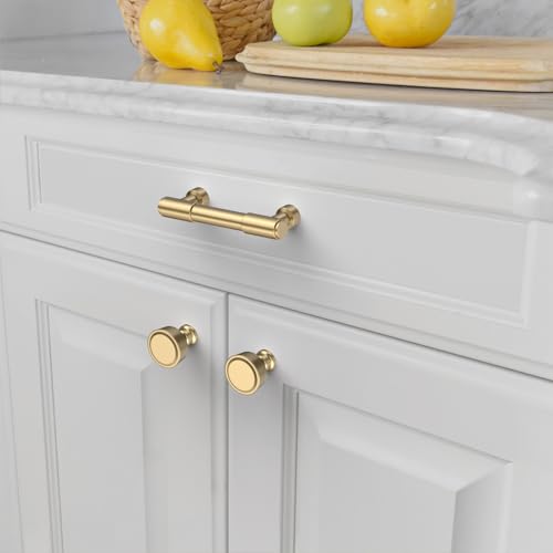 Amerdeco 10 Pack Champagne Bronze Cabinet Pulls 3 Inch(76mm) Hole Center Drawer Pulls Cabinet Hardware Kitchen Cabinet Handles for Bathroom ZH0075 - color: Champagne Bronze, size: 3"/76MM Hole Center
