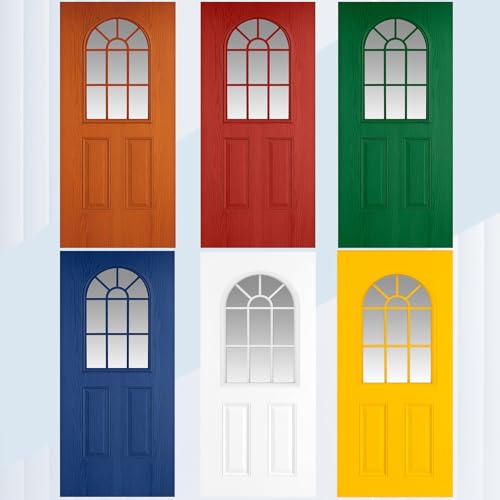 22 x 36 Entry Door Glass Insert with Low-e Glass, 11 Lite Round Top - size: 22 x 36, style: 11 Lite Round Top