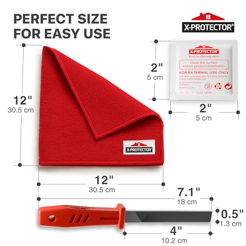 X-Protector Furniture Pads Preparation Set - File, Microfiber, 20 Wipes - size: Prep Set