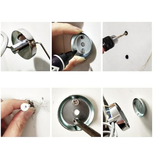 1 Set Towel Bar Replacement Parts Silver with Screw Wrench for Replacing Wall Mounted Toilet Paper Holder 1.65/1.35inch Stainless Steel Screw Kit